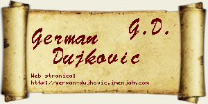 German Dujković vizit kartica